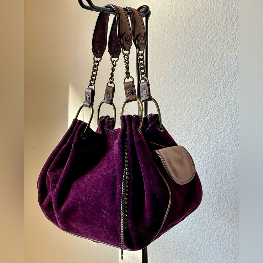 Juicy Couture Suede Plum Shoulder Bag